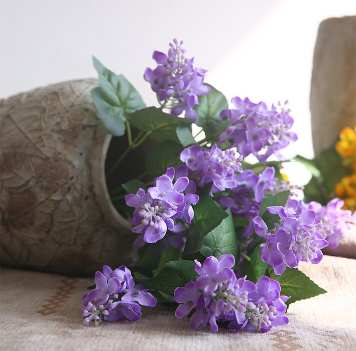 Venta al por mayor de flores artificiales de arbusto de jacinto de 12 "a granel 