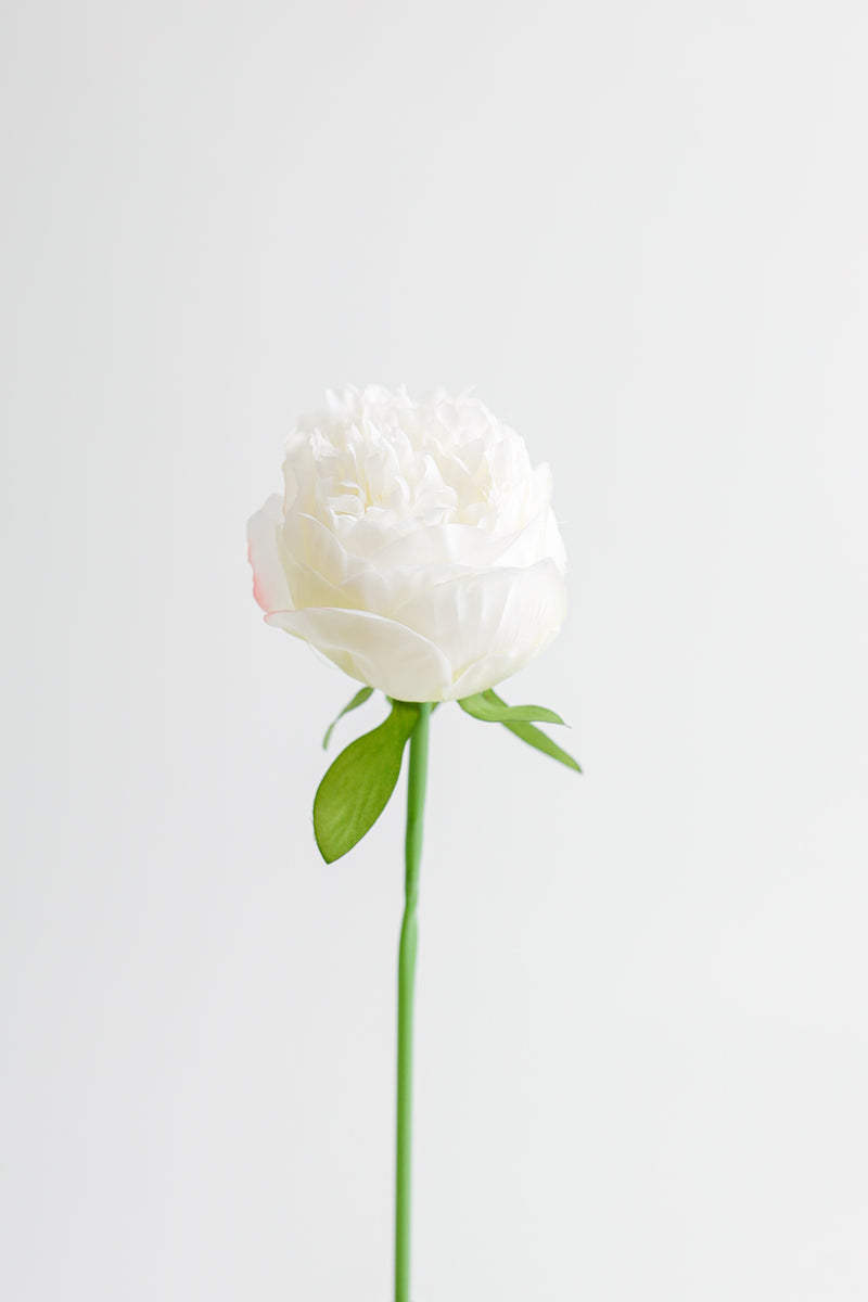 Venta al por mayor de flores artificiales de tallos de peonía de seda de 14 "a granel