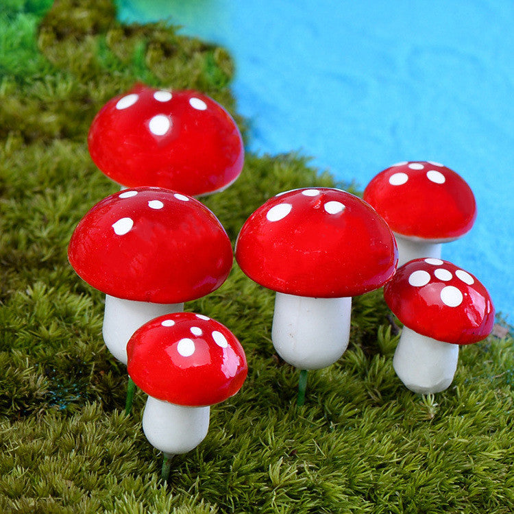 15 piezas mini setas miniaturas jardín artificial hada bonsái planta 