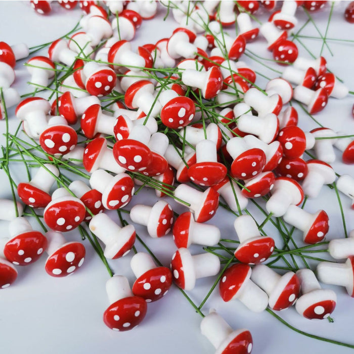 15 Pieces Mini Mushroom Miniatures Artificial Garden Fairy Bonsai Plant