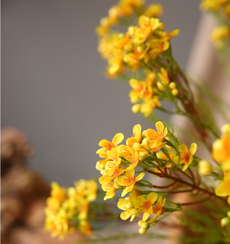 Tige de fleur de cire en vrac de 31 pouces Chamelaucium Uncinatum Fleurs artificielles en gros 