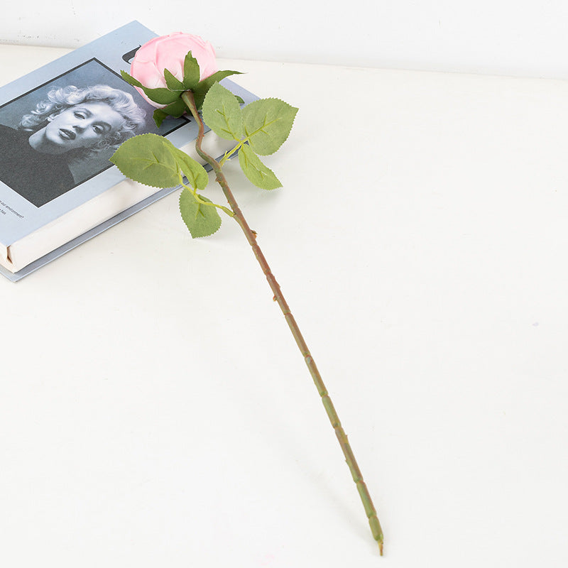 Venta al por mayor Flor de rosa artificial American Beauty Stem Real Touch 20 pulgadas 