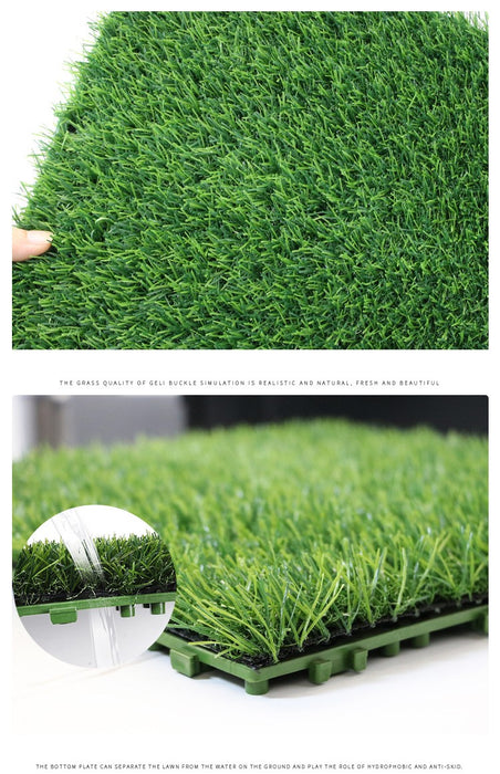 Bulk Artificial Grass Panels Faux Greenery Square Detachable Grass Splice Decoration 11 Inch Wholesale