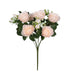 1 Bush 11 Inch Faux Flowers Roses Bouquet with Buds - Artificialmerch