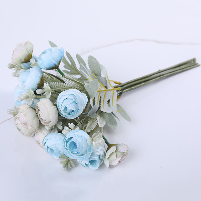 Venta al por mayor de arbustos de peonías de flores artificiales de 12 "a granel