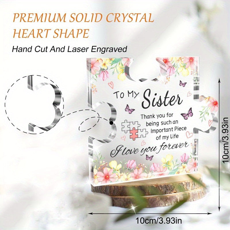 Cadeaux pour sœurs en vrac Plaque de puzzle en acrylique pour sœurs en gros