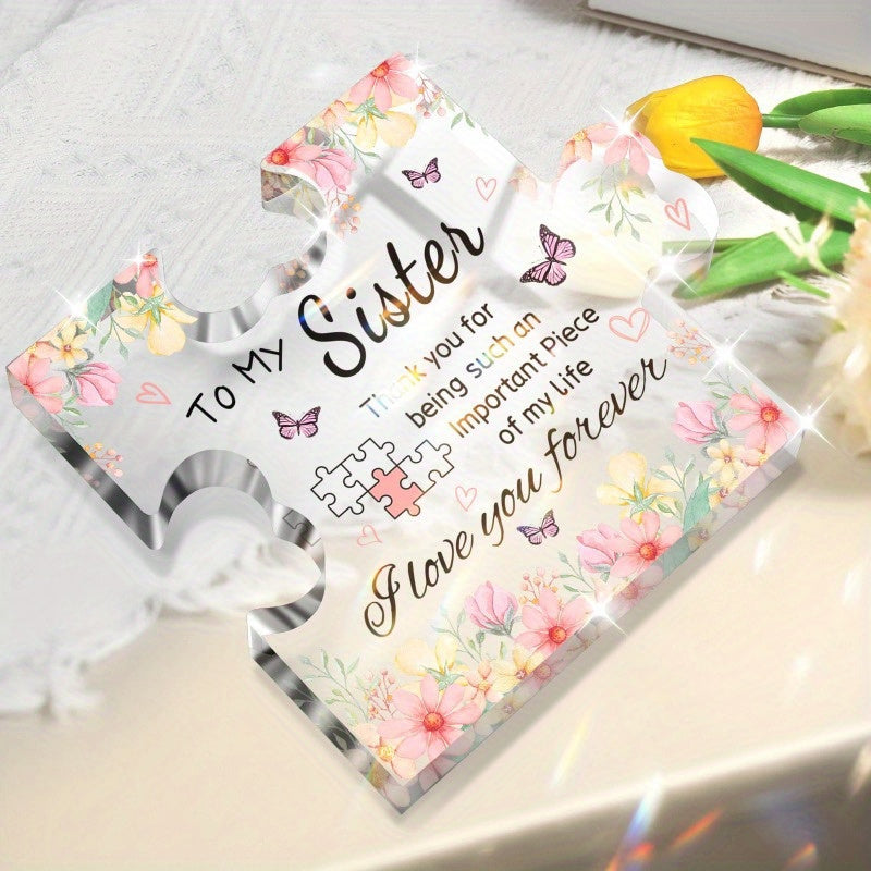Cadeaux pour sœurs en vrac Plaque de puzzle en acrylique pour sœurs en gros
