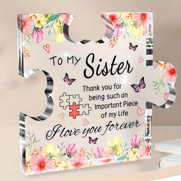 Bulk Sister Gifts Sister Acrylic Puzzle Plaque Wholesale