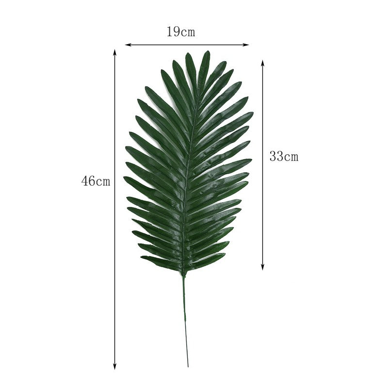 Bulk 18" Artificial Palm Leaves Plants Faux Palm Fronds Tropical Large Palm Leaves Greenery Plant Wholesale
