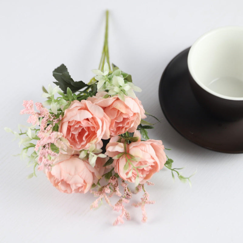 1 Bush 12 Inch Artificial Flowers Peony Bouquet - Artificialmerch