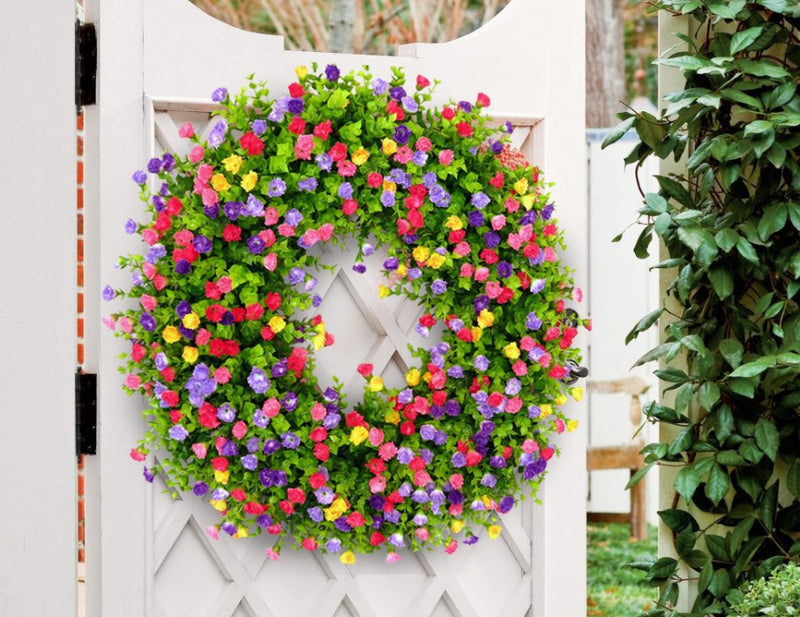 Bulk 17" Artificial Flower Boxwood Wreath Green Summer Wreath Wholesale