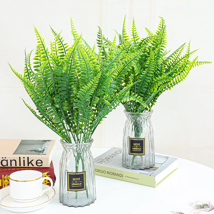 Bulk 8 piezas Greenery Boston Ferns plantas artificiales resistentes a los rayos UV para exteriores 