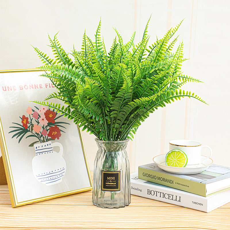 Clearance Bulk 8 Bundles Boston Ferns Artificial Fall Plants for Outdoors Fall Decorations Wholesale