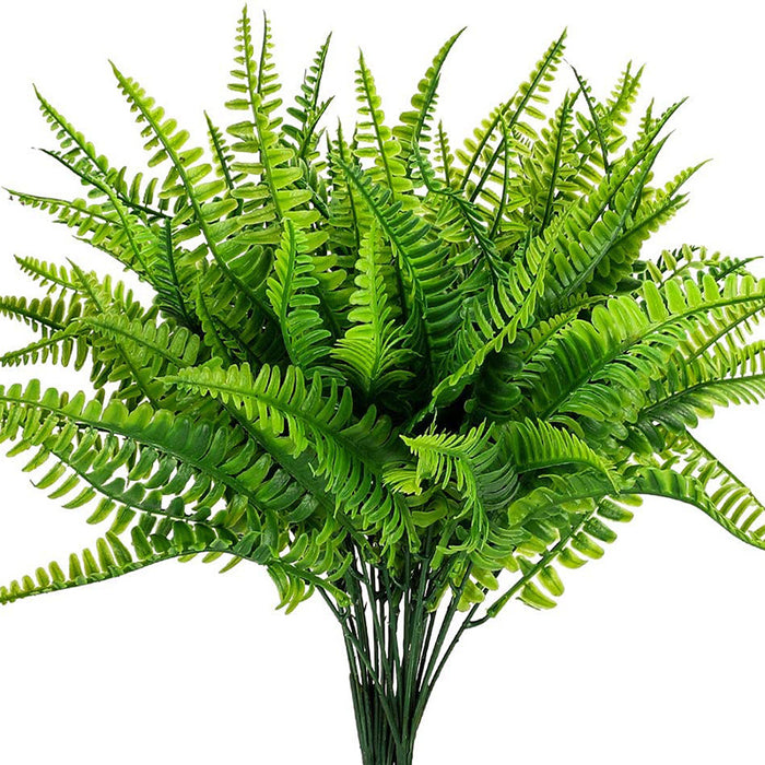 Bulk 8 piezas Greenery Boston Ferns plantas artificiales resistentes a los rayos UV para exteriores 