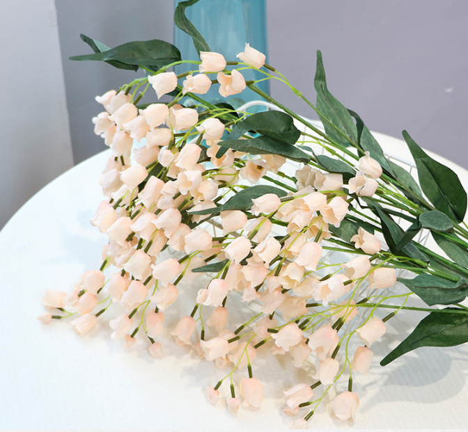 Bulk 39" Lily of The Valley Hanging Orchid Long Stem Silk Flowers Artificial Wholesale