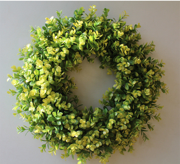 Bulk 18" Artificial Boxwood Wreath UV Resistant for Front Door Wholesale