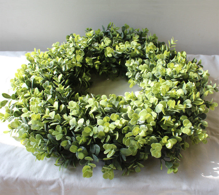 Bulk 18" Artificial Boxwood Wreath UV Resistant for Front Door Wholesale