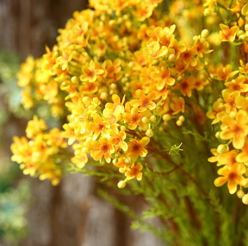 Tige de fleur de cire en vrac de 31 pouces Chamelaucium Uncinatum Fleurs artificielles en gros 