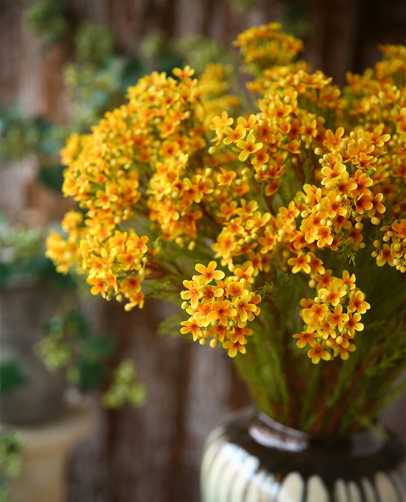 Tige de fleur de cire en vrac de 31 pouces Chamelaucium Uncinatum Fleurs artificielles en gros 