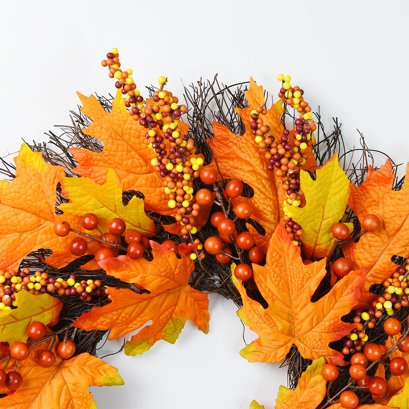 Bulk 20" Harvest Maple Berry Vine Wreaths Wholesale