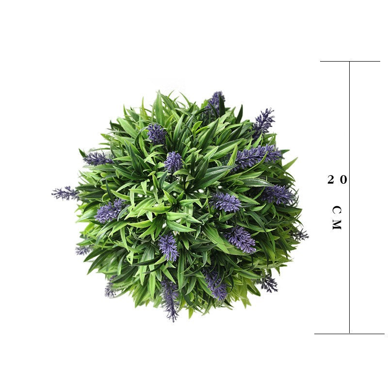 lavender ball plant Bulk Lavender Flower Greenery Topiary Ball Plant for Indoor/Outdoor Wh — Artificialmerch