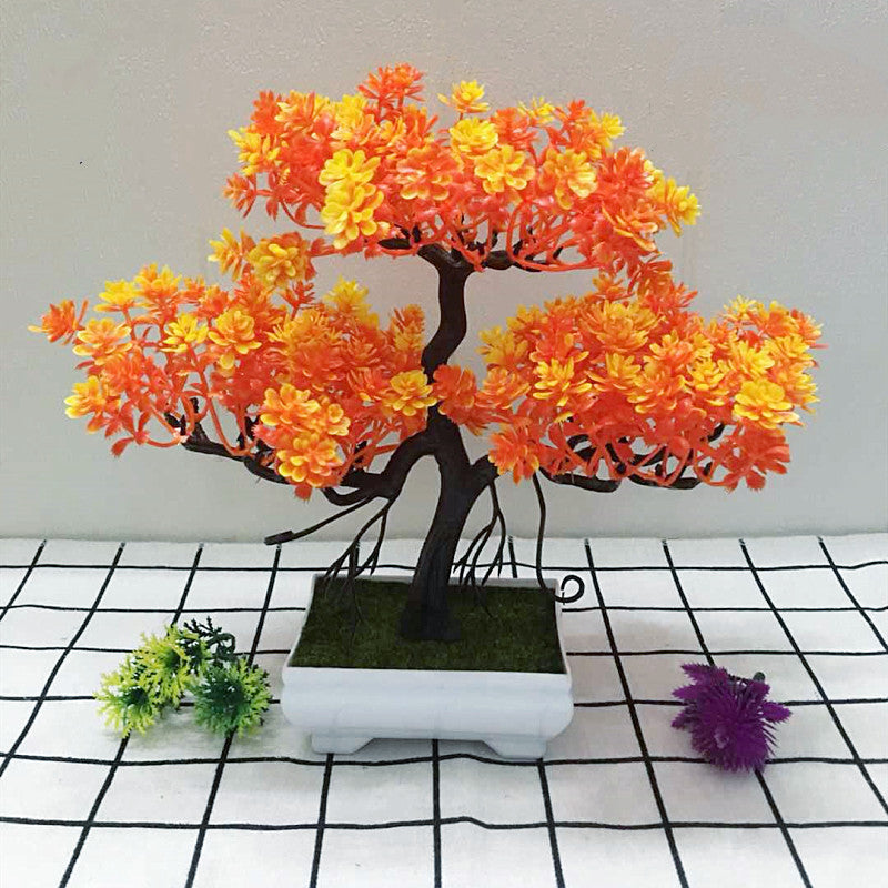 Clearance Bulk 12 Styles 9 inch Artificial Bonsai Greeting Pine Potted Plants Tree Look Flower Ornament Wholesale