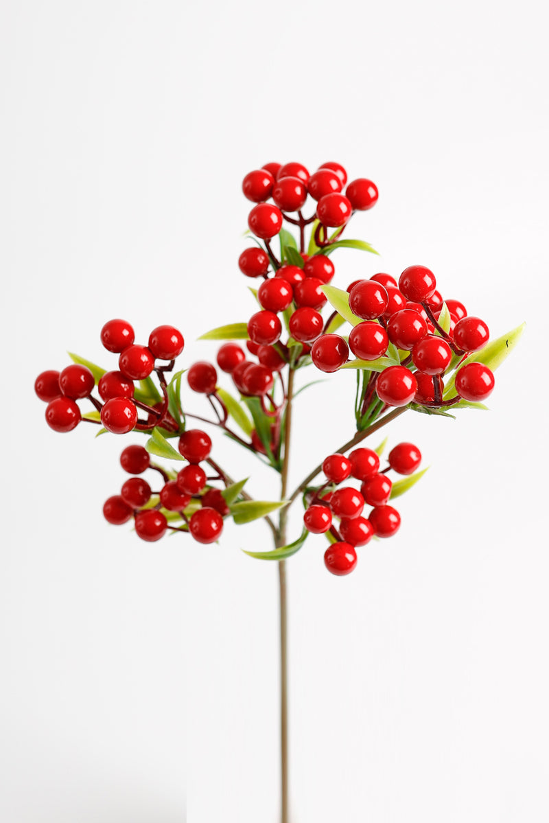 Bulk 14" Holly Berry Stem Picks Christmas Floral Picks Venta al por mayor