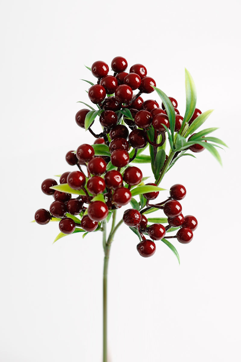 Bulk 14" Holly Berry Stem Picks Christmas Floral Picks Venta al por mayor