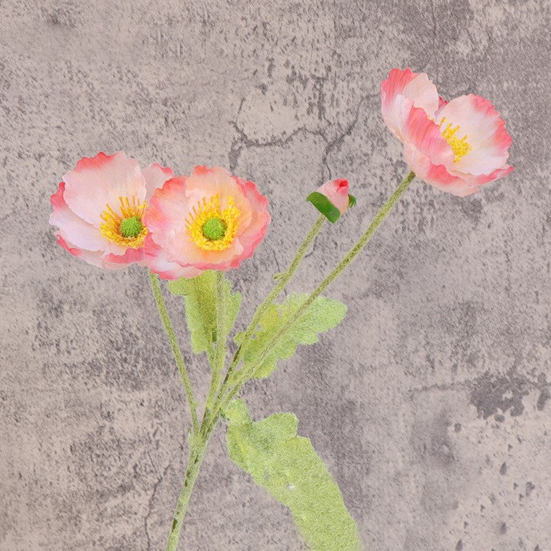 Massive Clearance! Wholesale 23" Artificial Poppy Silk Flower Stems in Spray Style