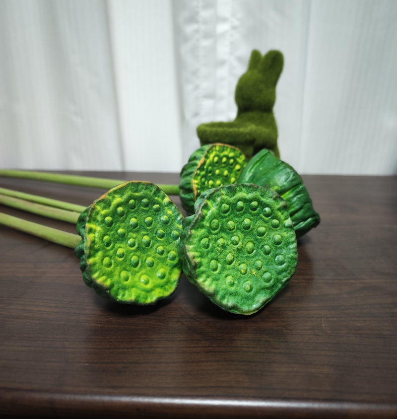 Tige de gousse de fleur de lotus artificielle longue faite à la main en vrac