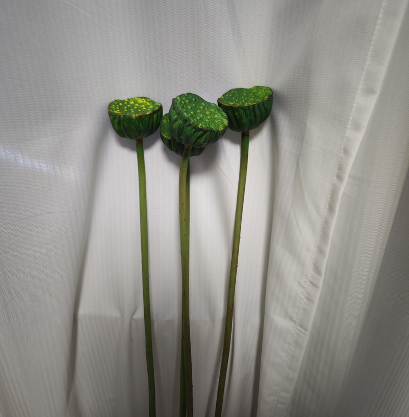 Tige de gousse de fleur de lotus artificielle longue faite à la main en vrac