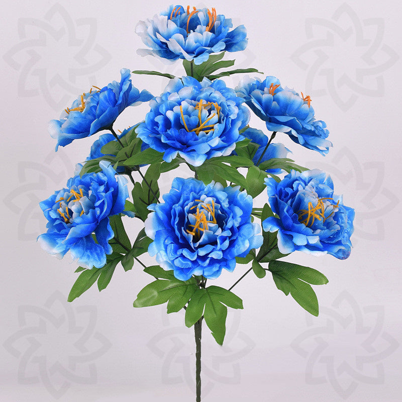 Bulk 19 inches Tall Peony Bush Artificial Cemetery Flowers Wholesale