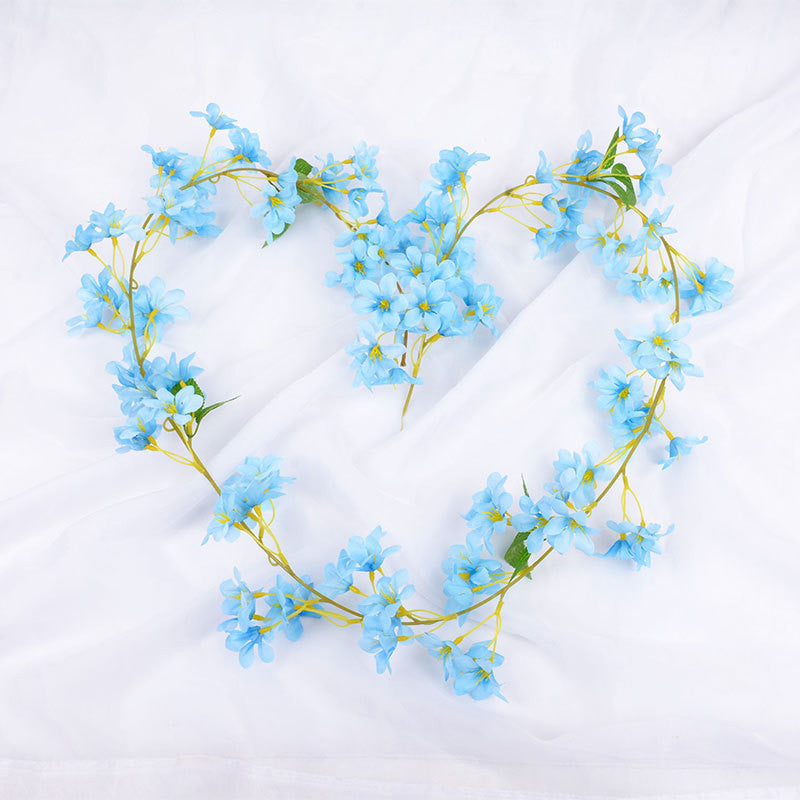 Bulk 70 "primavera colgante flor vides guirnalda jazmín flores de seda al por mayor