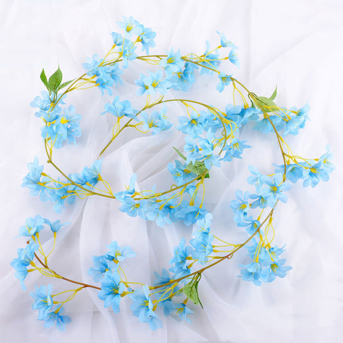 Bulk 70 "primavera colgante flor vides guirnalda jazmín flores de seda al por mayor