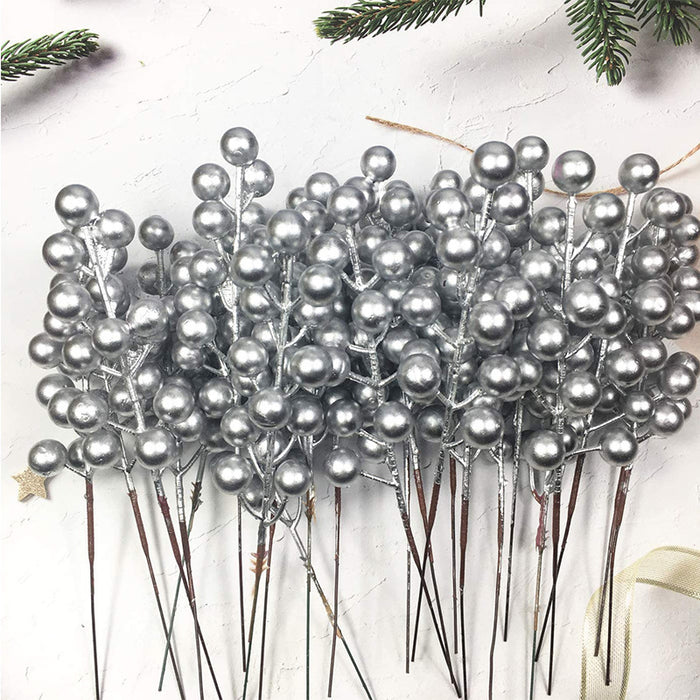 Bulk 20 Pack Artificial Berry Stems Branches for Christmas Tree Decorations Wholesale
