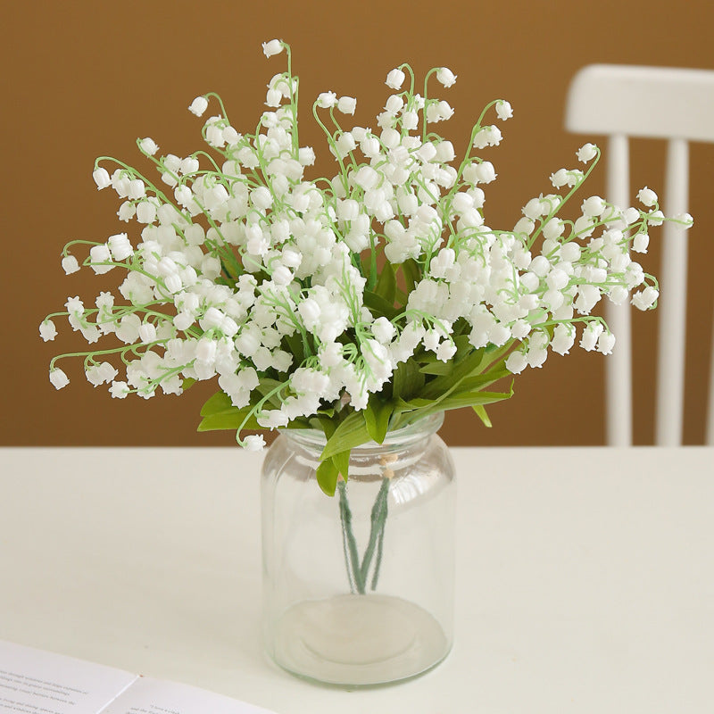 Bouquet de fleurs artificielles de muguet en vrac, 20 pièces, centre de table, vente en gros