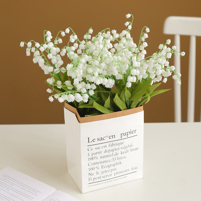 Bouquet de fleurs artificielles de muguet en vrac, 20 pièces, centre de table, vente en gros