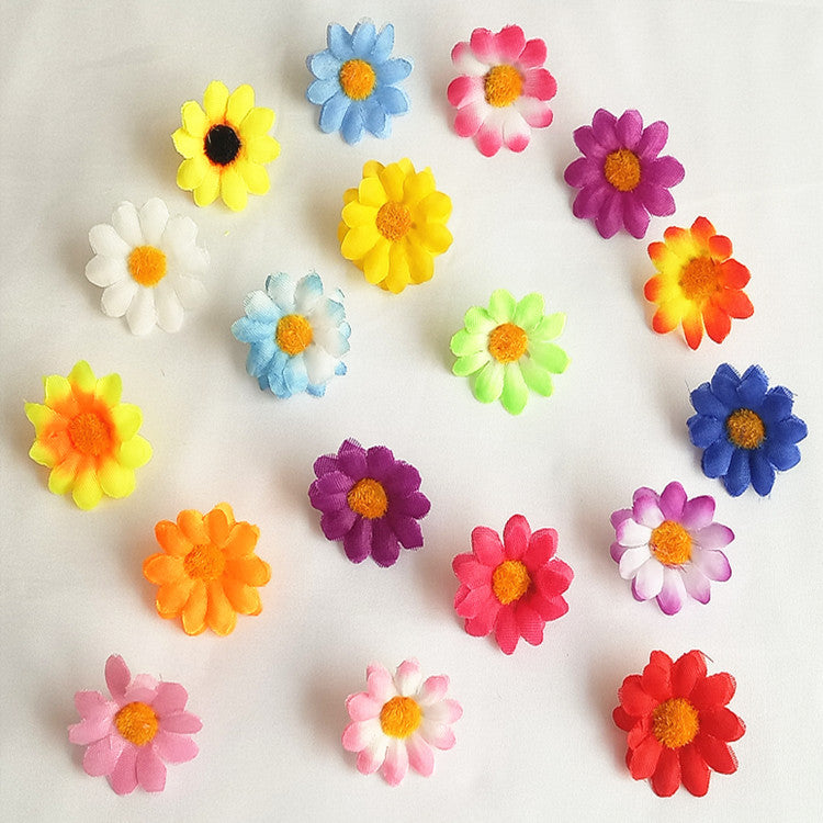 Lot de 20 têtes de fleurs de marguerite en soie pour fête de mariage et bricolage 