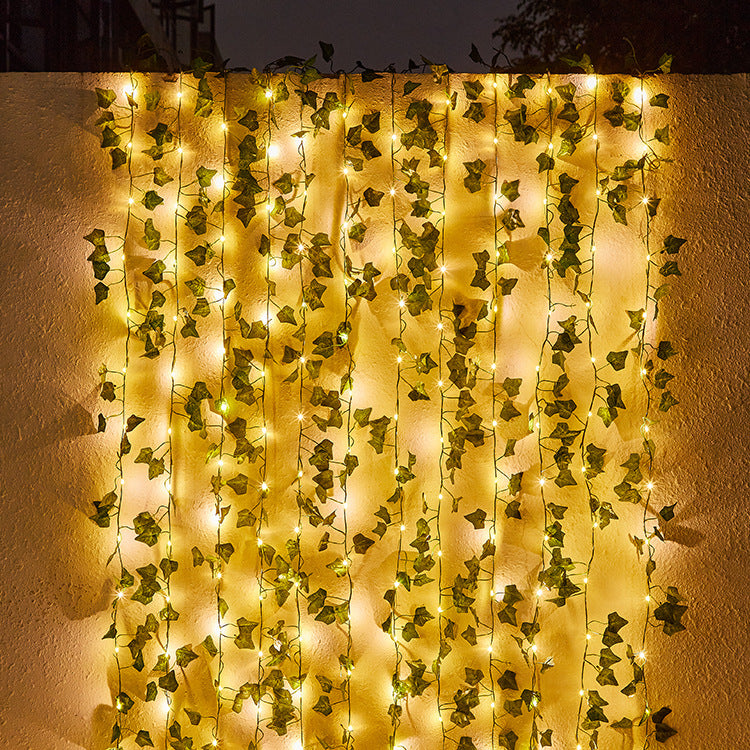 artificial hanging plants with lights Bulk 24 Pack Artificial Ivy with LED String Light Leaves Wall Decor Le — Artificialmerch