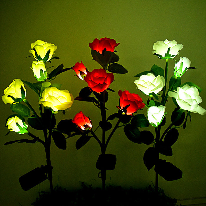 Bulk 27" Outdoor Solar Flower Rose Lights Wholesale