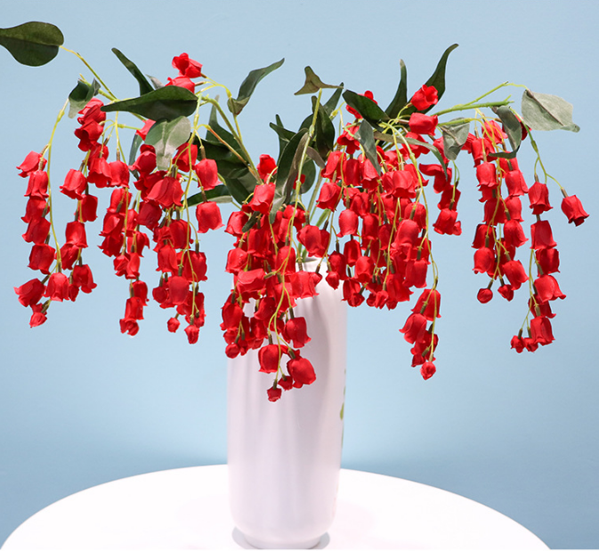 Bulk 39" Lily of The Valley Hanging Orchid Long Stem Silk Flowers Artificial Wholesale