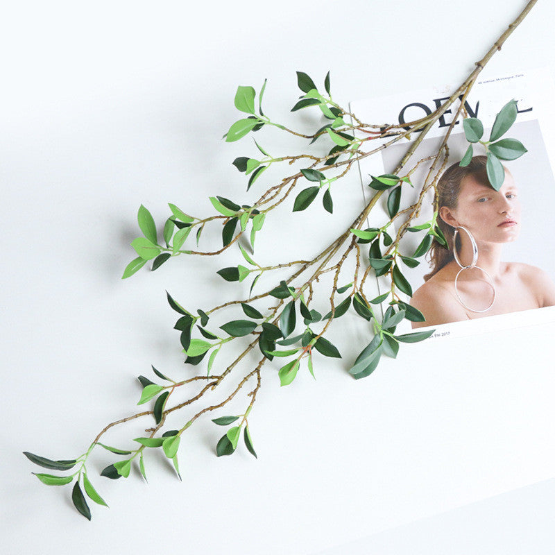 Lot de 2 tiges de verdure artificielles de 114 cm, branches d'eucalyptus, brindilles de ficus, fougères, faux buissons verts, arbustes pour décoration de maison, fête, mariage, vente en gros