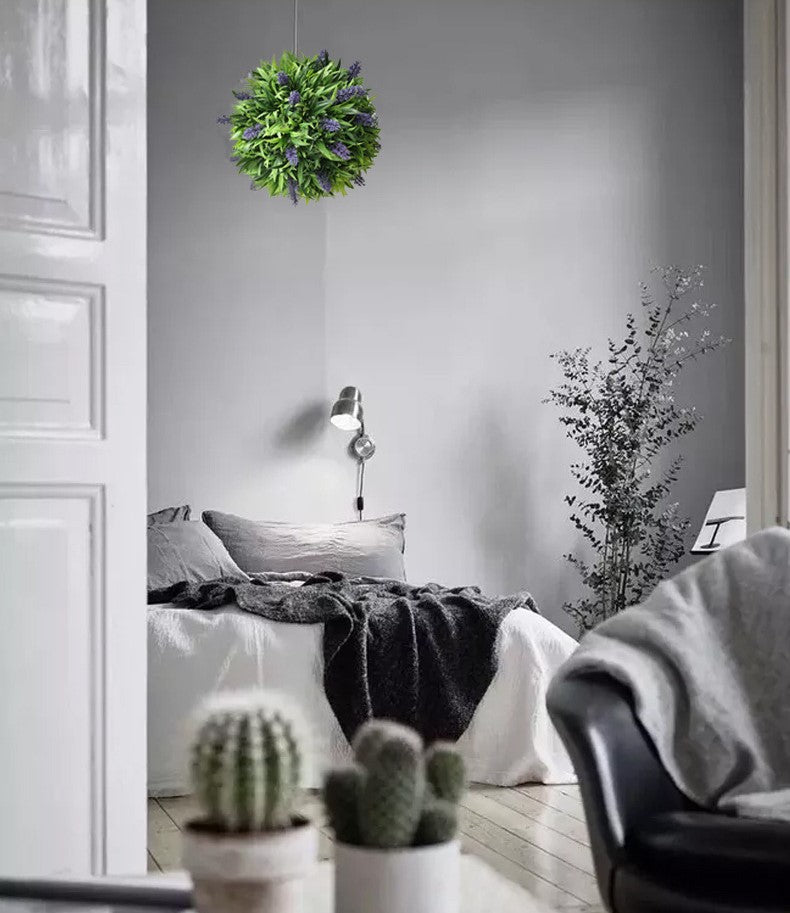 Plante topiaire en boule de fleurs de lavande en vrac pour l'intérieur/extérieur en gros 