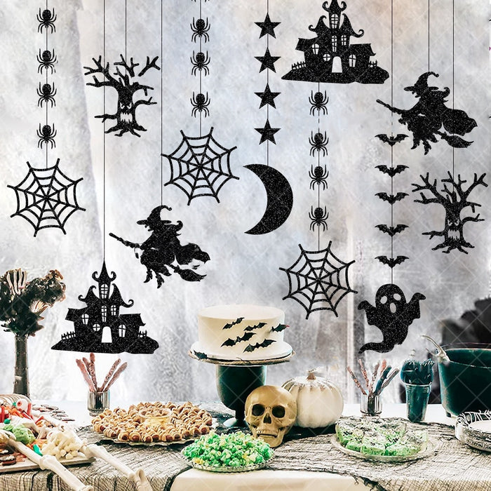Bulk 6Pcs Halloween Spider Witch Ghost Bat Wall Decoration Wholesale