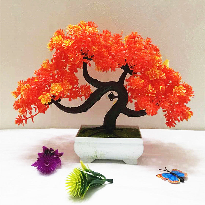 Clearance Bulk 12 Styles 9 inch Artificial Bonsai Greeting Pine Potted Plants Tree Look Flower Ornament Wholesale