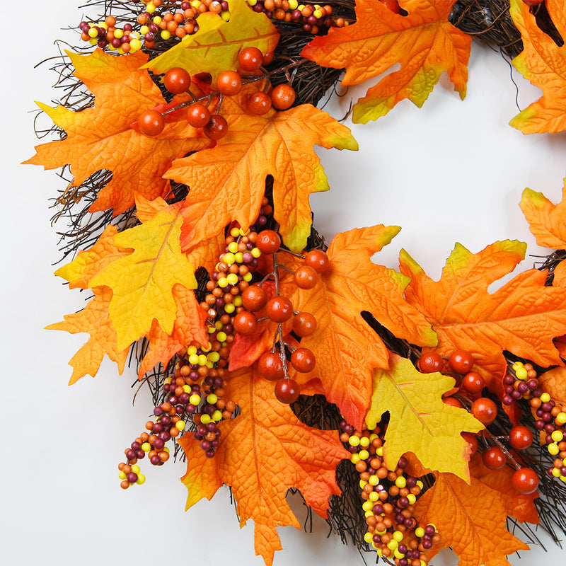 Bulk 20" Harvest Maple Berry Vine Wreaths Wholesale