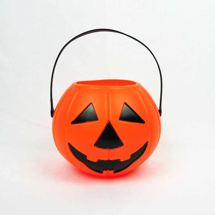 Cubo de dulces de calabaza portátil para niños de Halloween con luces 5''/7''