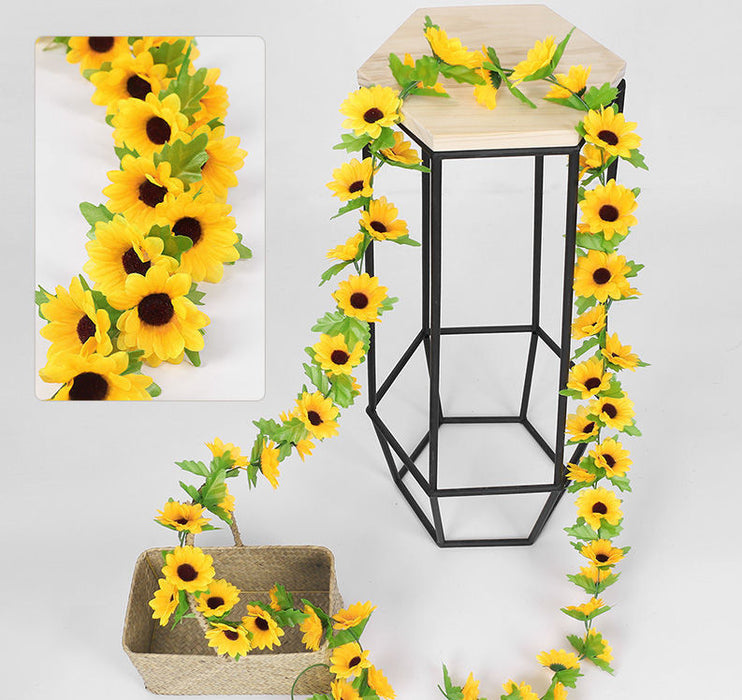 Bulk 2 Pack Artificial Sunflower Garland for Home Wedding Arch Party Table Garden Craft Wholesale
