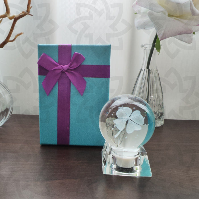 Bulk 3D Rose Crystal Night Light Clover Night Light with Base Mother's Day Gifts for Her Wholesale