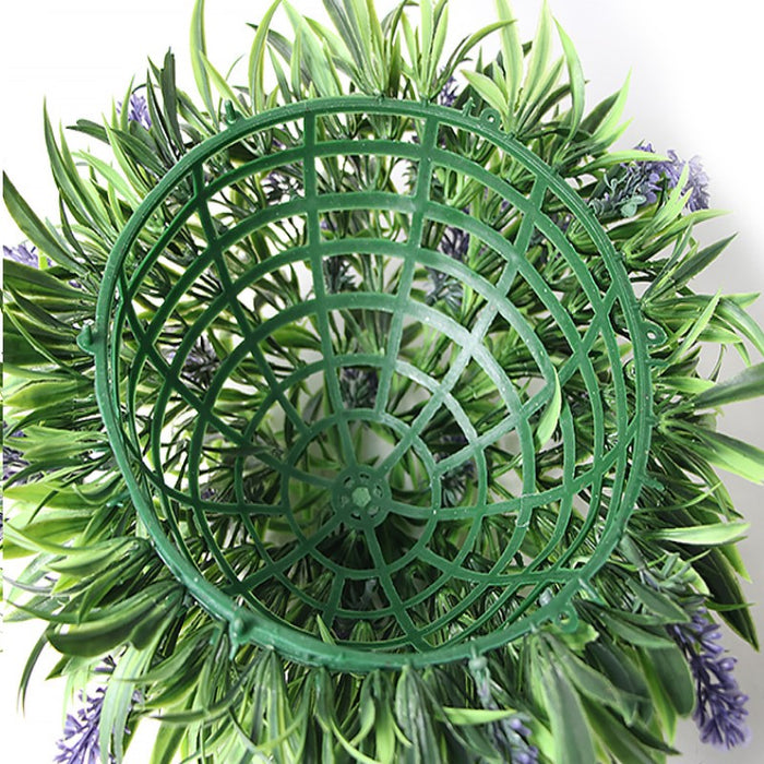 Venta al por mayor de lavanda artificial verde topiario bola planta bolas decorativas decoración colgante 
